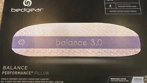 Bedgear Balance Performance Bed Comfort Sleeping Resting Pillow 3.0 White Head BGP02503P